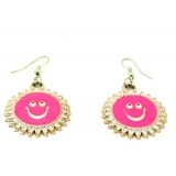 夏季新品 糖果色可爱笑脸耳环 韩版耳饰 时尚清新耳坠