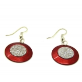 韩式流行耳饰 时尚小清新耳坠 合金磨砂耳环 夺目耳饰