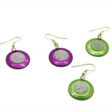 韩式流行耳饰 时尚小清新耳坠 合金磨砂耳环 夺目耳饰