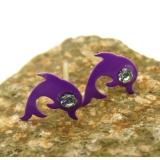 韩版时尚小兔耳扣闪亮带钻耳钉 耳饰