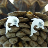 韩版时尚小兔耳扣闪亮带钻耳钉 耳饰