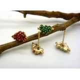 特价潮流耳钉老银匠工艺景泰蓝手工饰品耳钉合金耳饰品 花朵耳环葡萄耳钉爱心耳钉