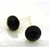 时尚锆石水晶耳钉 盒装 防过敏 镶钻耳钉 韩国捷克钻耳环 单钻小耳钉女款