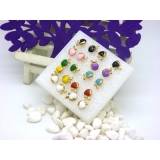 韩国时尚个性合金简约复古耳钉 小苹果耳环时尚猫头耳饰品 女士潮流耳钉