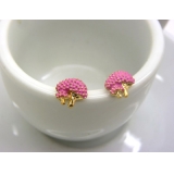 韩国时尚个性合金简约复古耳钉 小苹果耳环时尚猫头耳饰品 女士潮流耳钉