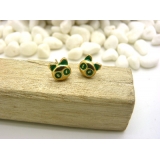 韩国时尚个性合金简约复古耳钉 小苹果耳环时尚猫头耳饰品 女士潮流耳钉