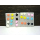 小香耳钉韩国可爱树脂糖果色星星闪亮桃心地摊耳饰品 耳钉批发厂家直批