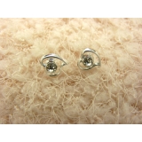 韩国饰品时尚个性爱心耳钉 锆石超闪耳钉耳环 防过敏耳饰品 合金耳钉