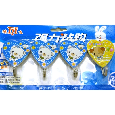 强力粘钩 衣钩 简约时尚 墙面 挂钩四只装/粘钩
