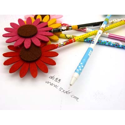 韩版新款文具 时尚创意个性可爱太阳花圆珠笔 卡通笔可换芯 花朵圆珠笔