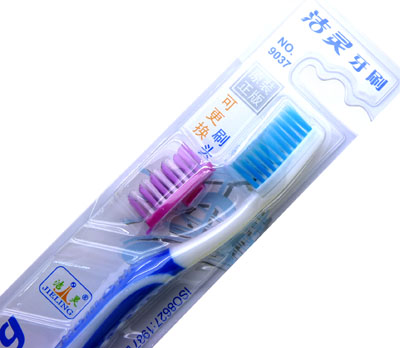 韩式软毛 纳米牙刷 口腔清洁软毛牙刷---洁灵卡座换头牙刷