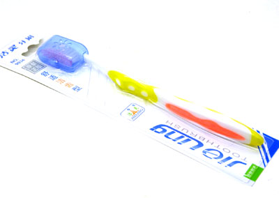 韩式软毛牙刷 口腔清洁软毛牙刷---9034洁灵卡座带套牙刷	