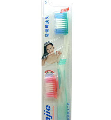 软毛细毛牙刷  健齿牙刷---653换头牙刷