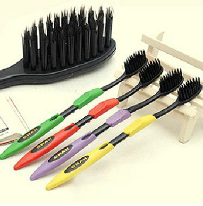 2014特价商品 优质竹炭牙刷(尖头四支装)