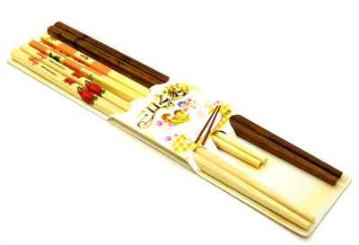 元三口之家筷子一家 竹筷  健康天然筷子 创意筷子 无漆竹