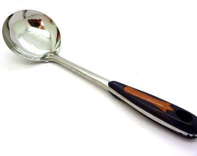 特厚不锈钢夹柄勺 不锈钢汤勺  高档厨房用具----不锈钢夹柄勺