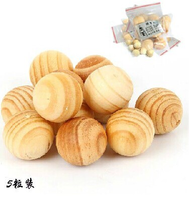 绮梦儿天然樟脑球樟脑丸香熏木球/香木球1包5杖