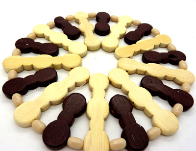 大号圆形精美竹制碗垫 餐具垫 杯垫 隔热垫----竹条圆碗垫	