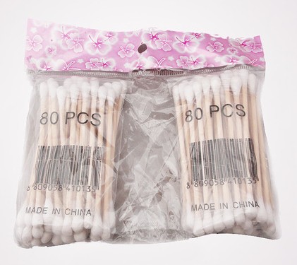 小商品批发 2包木棉签  木棒 -1*2木棉签