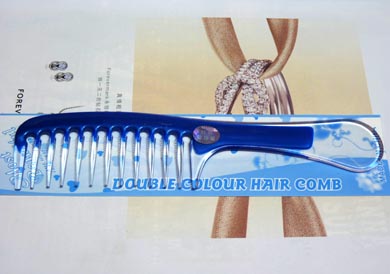 双色长把亮梳