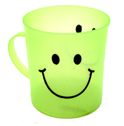 热卖 塑料杯  刷牙杯家居杯 啤酒杯茶杯 摔不碎杯子-笑脸杯