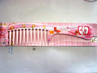 卡通花彩卡通宽齿梳（9911）