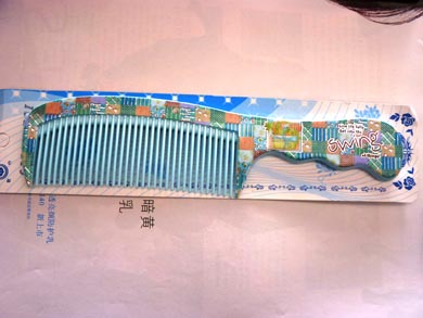 可爱花彩卡通密齿梳（9922）