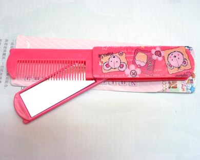 可爱卡通小镜带梳（5045）