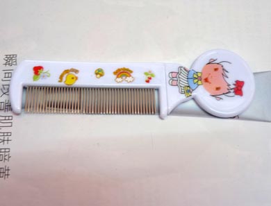 时尚伸展按摩带镜梳（0341）