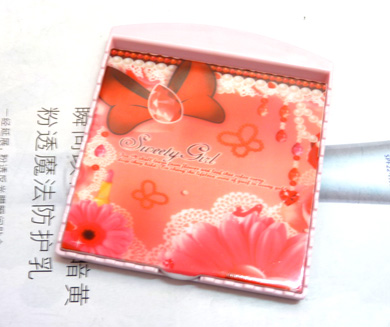 可爱温情小花镜带梳（105#）