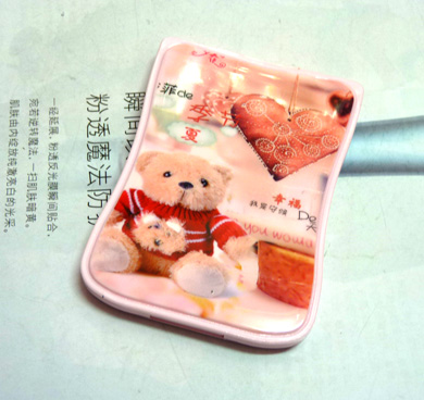 可爱卡通熊小镜带梳（013）