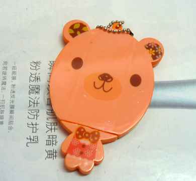 卡通可爱熊带梳小镜（602）