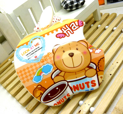 可爱小熊小镜子/化妆镜/随身镜/美容镜/苹果镜带梳子