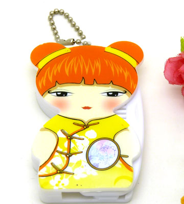 可爱小熊猫公仔铁齿梳 便携卡通梳子 钢齿小梳 化妆梳 折叠式梳子----3341卡通铁齿梳