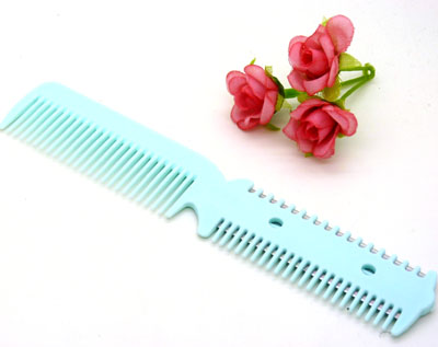 彩色梳子 带有刀片的削发梳 削发器 削发刀 理发刀----5092带梳削发器