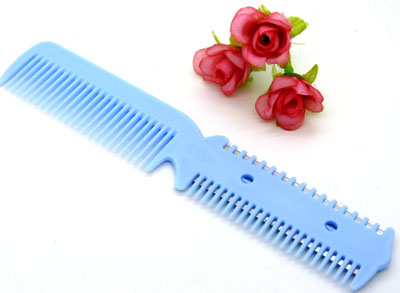 彩色梳子 带有刀片的削发梳 削发器 削发刀 理发刀----5092带梳削发器
