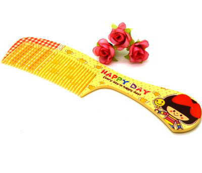 可爱彩色卡通宽齿梳 卷发梳 大梳子 直发梳 洗澡梳----8801梳