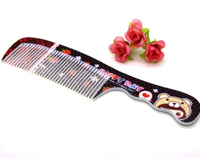 可爱彩色卡通宽齿梳 卷发梳 大梳子 直发梳 洗澡梳----8801梳