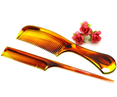 渐变色美发必备 对梳 尖尾梳 日用梳子 树脂梳子简约----830树脂对梳