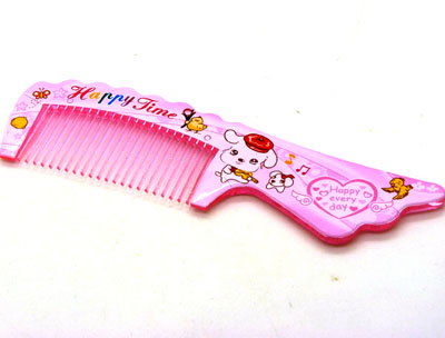 卡通彩色宽齿梳 大梳子 直发梳 洗澡梳----1607凤尾梳