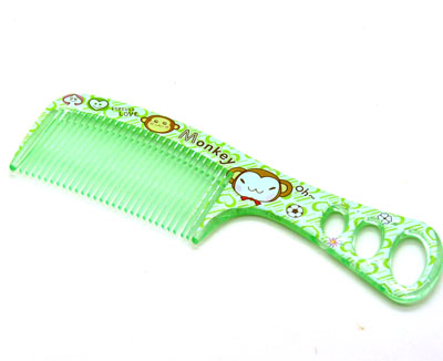 可爱卡通彩色宽齿梳 大梳子 直发梳 洗澡梳 家用头梳----1603小猴梳