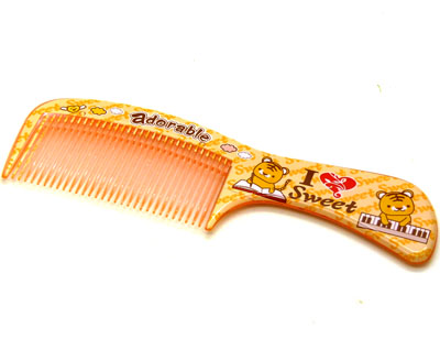 可爱小熊彩色卡通宽齿梳 大梳子 直发梳 洗澡梳 家用头梳----1602卡通梳