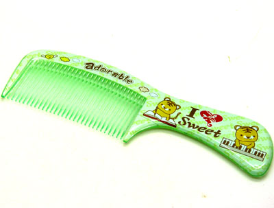 可爱小熊彩色卡通宽齿梳 大梳子 直发梳 洗澡梳 家用头梳----1602卡通梳