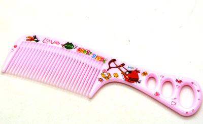 愤怒小鸟彩色卡通宽齿梳 大梳子 直发梳 洗澡梳 家用头梳----3103卡通梳