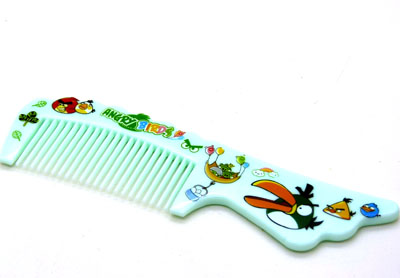 可爱卡通彩色宽齿梳 大梳子 直发梳 洗澡梳 家用头梳----3107凤尾梳