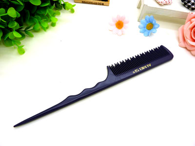 时尚个性耐热防静电 家用美发分针梳子 化妆梳平梳美发梳理发梳----7711分针梳