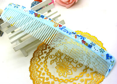 可爱卡通疏密齿两用梳 旅行便携梳 家用头梳 美发排梳 化妆梳----1013B两用梳