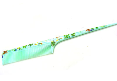 印花卡通耐热防静电 家用美发分针梳子 化妆梳平梳美发梳理发梳----1011分针梳