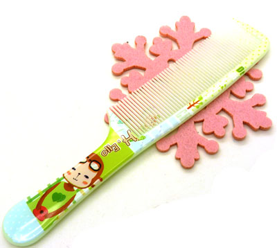 可爱印花彩色直发梳 家用梳 化妆梳 时尚发梳 日用梳子----5164梳