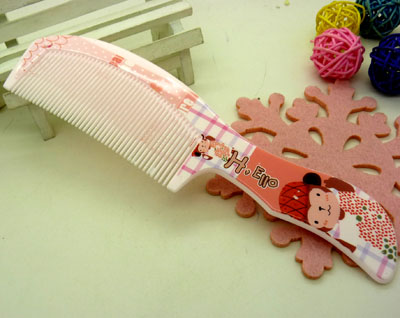 卡通彩色宽齿梳 家用梳 化妆梳 时尚发梳 日用梳子----5166梳